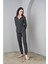 24591 Kadın Yumoş Şardonlu Ribana Pijama Takım 3