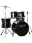FCP0803-BK - 5 Parça (20B/10T/12T/14F/14S) Aksamlı Zilli Siyah Akustik Davul Seti 3