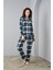 24562 Kadın Flanel Düğmeli Pijama Takım 3