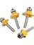4 Adet 1/4 Inç Shank Yuvarlak Freze Uçları Köşe Yuvarlama Kenar Şekillendirme Kenar Aracı Seti, 5/16 Inç 3/16 Inç 1/4 Inç 1/8 Inç Yarıçapı Ağaç Işleme Freze Kesici (Yurt Dışından) 5