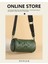 Hakiki Deri Kadın Çantası Ilk Katman Inek Derisi Omuz Crossbody Çanta 2023 Yeni Moda Timsah Desen Küçük Kare Çanta Geniş Omuz Askısı (Yurt Dışından) 4