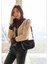 Hakiki Deri Çanta Kadın Çantası 2023 Yeni Stil Basit Moda Vintage Geniş Omuz Askısı Tek Omuz Çapraz Omuz Çantası Bags Yumuşak Deri Kare Çanta (Yurt Dışından) 3