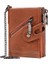 Hırsızlık Yenileme Erkek Deri Cüzdan Wallet Retro Çift Fermuarlı Para Cüzdanı Erkek Cüzdan (Yurt Dışından) 1