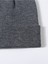 Gri Unisex Katlamalı Triko Düz Bere 2