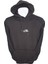 Erkek Kapüşonlu Bağcıklı Kanguru Cepli Aplikeli Siyah Bomber Sweatshirt Esk-Nrf 3