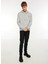 Gri Melanj Erkek Kapüşonlu Sweatshirt A10139842208010_3W M-SN73 Basıc Hoo 3