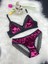 Dantelli Kadife Bralet Sütyen Takım 80153 Bordo 1