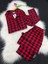 Bayan Gömlek Yaka Polar Pijama Takım 33002 Ekose 1