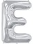 Folyo E Harfi Balon 100 cm Gümüş Gri Büyük Boy 40INC Folyo Balon 1