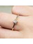 Gümüş Yüzük - Altıgen Minimal Signity Taşlı (Zirkon)Tek Taş 925 Ayar Gümüş Yüzük 3