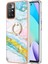 Mermer Tasarım Imd Iml Elektrokaplatma Tpu Telefon Geri Kapak Kılıfı Xiaomi Redmi Için Yüzük Tutucu Kickstand Not 11 4g (Mediatek)/10 4g (2021)/10 2022 4g/10 Prime-Green (Yurt Dışından) 2