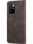 Cüzdan Standı Deri Kasa Folyo Flip Telefon Vaka Koruyucusu Xiaomi Redmi Not 11 4g (Mediatek)/10 4g (2021)/10 2022 4g/10 Prime-Brown (Yurt Dışından) 3