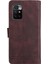 Kart Yuvaları Cilt-Dokunuş Pu Deri Kasa Çizgileri Baskılı Fermuar Folio Cüzdanı Xiaomi Için Kayışlı Stant Koruyucu Kapak Not 11 (Mediatek)/redmi 10/redmi 10/10 Prime-Brown (Yurt Dışından) 3