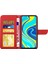 Xiaomi Redmi Için Note 9 Pro/not 9 Pro Max/note 9s Kelebek Çiçek Desenleme Desen Cüzdan Pu Kılıf Pu Deri Deri Kitaplık Stand Magnetik Koyu Omuz Kayışı Kırmızısı (Yurt Dışından) 4