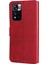 Dokulu Deri+ Tpu Stand Cüzdan Kılıfı Koruyucu Telefon Kapağı Xiaomi Redmi Note 11 Pro 5g (Çin) (Mediatek)/note 11 Pro+ 5g-Kırmızı (Yurt Dışından) 3