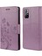 Xiaomi Redmi Için Not 11 5g (Çin) (Mediatek)/not 11T 5g/not 11S 5g Destekleme Stand Telefon Kılıfı Kelebek Çiçek Çiçek Flip Cüzdan Deri Telefon Kaplama Işık Moru (Yurt Dışından) 1