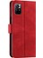Birleştirme Dikiş Cilt Dokunuşu Hissi Tam Koruma Pu Deri Kapak Iç Tpu Telefon Kasası Kabuk Xiaomi Için Stant Cüzdanı Not 11 Pro 5g (Çin) (Mediatek)/not 11 Pro+ 5g-Kırmızı (Yurt Dışından) 4
