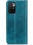 Litchi Doku Bölünmüş Deri Anti Damla Cüzdan Stand Telefon Kapağı Kılıfı Xiaomi Redmi Not 11 4g (Mediatek)/redmi 10 4g/redmi 10 2022 4g/10 Prime-Green (Yurt Dışından) 4