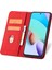 Çift Kenar Dikiş Tasarım Kılıfı Otomatik Kapatma Xiaomi Redmi Için Tam Koruma Deri Telefon Kapağı Not 11 4g (Mediatek)/redmi 10 4g (2021)/REDMI 10 2022 4g/10 Prime-Red (Yurt Dışından) 4