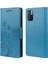 Basılı Kelebek Çiçek Deseni Pu Deri Manyetik Flip Kapak Standı Özellik Xiaomi Redmi Için Cüzdan Telefon Kılıfı Not 11 Pro 5g (Çin) (Mediatek)/not 11 Pro+ 5g-Mavi (Yurt Dışından) 1