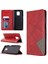 Xiaomi Redmi Için Geometrik Desen Otomatik Absorlanmış Deri Kabuk Kılıfı Not 9 Pro/not 9 Pro Max/note 9s-Red (Yurt Dışından) 1