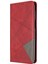 Xiaomi Redmi Için Geometrik Desen Otomatik Absorlanmış Deri Kabuk Kılıfı Not 9 Pro/not 9 Pro Max/note 9s-Red (Yurt Dışından) 3