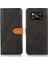 Khazneh Altın Manyetik Toka Tasarımı Xiaomi Için Stand ile Çift Renkli Deri Cüzdan Telefon Kılıfı Poco X3/poco X3 Pro/poco X3 Nfc-Black (Yurt Dışından) 1