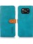 Khazneh Altın Manyetik Toka Tasarımı Xiaomi Için Stand ile Çift Renkli Deri Cüzdan Telefon Kılıfı Poco X3/poco X3 Pro/poco X3 Nfc-Blue (Yurt Dışından) 1