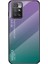 Temperli Cam+Tpu Çerçeve Ince Işık Koruyucu Hibrit Kapak Kılıfı Xiaomi Redmi 10 4g (2021)/10 2022 4g/not 11 4g (Mediatek) -Purple Green (Yurt Dışından) 1