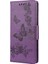 Kelebek Desen Baskı Tpu+Pu Deri Stand Cüzdan Telefon Koruyucusu Xiaomi Mi 10 Lite 5g-Purple (Yurt Dışından) 2