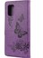 Kelebek Desen Baskı Tpu+Pu Deri Stand Cüzdan Telefon Koruyucusu Xiaomi Mi 10 Lite 5g-Purple (Yurt Dışından) 3