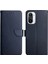 Tamamen Sarılmış Nappa Doku Düz Renk Yatay Stand Cüzdan Kasası Orijinal Deri Dış Kapak+Xiaomi Mi 11I Için Yumuşak Tpu Iç Kabuk/poco F3/redmi K40/K40 Pro-Mavi (Yurt Dışından) 1
