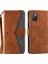 Xiaomi Için Redmi 10 4g (2021)/REDMI 10 2022 4g/redmi Not 11 4g (Mediatek)/redmi 10 Prime Ekleme Dikişli Pu Deri Stand Cüzdan Telefon Kılıfı Koruyucu Cover-Brown (Yurt Dışından) 1