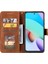 Xiaomi Için Redmi 10 4g (2021)/REDMI 10 2022 4g/redmi Not 11 4g (Mediatek)/redmi 10 Prime Ekleme Dikişli Pu Deri Stand Cüzdan Telefon Kılıfı Koruyucu Cover-Brown (Yurt Dışından) 2