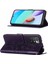 Şok Geçirmez Baskı Kelebek Çiçek Deseni Deri Cüzdan Xiaomi Için Bilek Kayışı ile Telefon Kılıfı Not 11 4g (Mediatek)/10 4g (2021)/10 2022 4g/10 Prime-Dark Mor (Yurt Dışından) 4