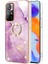 Xiaomi Redmi Için Note 11 5g (Çin) (Mediatek)/redmi Not 11S 5g/redmi Not 11T 5g Yüzük Kickstand Mermer Kılıf Yumuşak Tpu Elektrokaplama Çerçevesi Arka Kapak-Imtiyaz (Yurt Dışından) 2