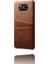 Sert Kapak Çift Kart Yuvaları Pu Deri+Plastik Kabuk Xiaomi Poco X3 Nfc/poco X3- Kahverengi (Yurt Dışından) 3