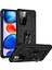 Damla Geçirmez Anti-Çizik Sert Pc Yumuşak Tpu Cep Telefon Kılıfı Xiaomi Redmi Için Ring Kickstand ile Note 11 Pro 5g (Çin) (Mediatek)/note 11 Pro+ 5g-Black (Yurt Dışından) 1