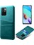 Şık Hafif Pu Deri+Pc Combo Xiaomi Redmi Için Çift Arka Kart Yuvalı Sert Kapak Not 11 4g (Mediatek)/10 4g (2021)/10 2022 4g-Green (Yurt Dışından) 1