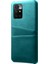 Şık Hafif Pu Deri+Pc Combo Xiaomi Redmi Için Çift Arka Kart Yuvalı Sert Kapak Not 11 4g (Mediatek)/10 4g (2021)/10 2022 4g-Green (Yurt Dışından) 2