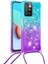 Gradyan Quicksand Serisi Glitter Akan Sıvı Yumuşak Tpu Tampon Yastık Koruyucu Telefon Kılıfı Xiaomi Redmi 10/redmi 10/redmi Not 11 (Mediatek)/redmi 10 Prime-Blue/mor (Yurt Dışından) 2