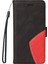 Iki Renkli Ekleme Manyetik Toka Tasarımı Dayanıklı Şok Geçirmez Pu Deri Cüzdan Kılıfı Xiaomi Redmi Note 9 (Mtk Helio G85) -Black (Yurt Dışından) 2