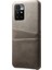 Şık Hafif Pu Deri+Pc Combo Xiaomi Redmi Için Çift Arka Kart Yuvalı Sert Kapak Not 11 4g (Mediatek)/10 4g (2021)/10 2022 4g-Grey (Yurt Dışından) 2