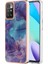 Xiaomi Redmi 10 4g (2021)/REDMI 10 2022 4g/redmi 10 Prime/redmi Not 11 4g (Mediatek) Mermer Desen Vaka Stili E Imd 2.0mm Tpu Elektrküze Telefon Kapak-Purple (Yurt Dışından) 2