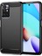 1.8mm Leke Dayanıklı Fırçalı Karbon Fiber Doku Tpu Geri Kılıf Xiaomi Redmi Için Cep Telefon Kapağı Not 11 4g (Mediatek)/redmi 10 4g (2021)/REDMI 10 2022 4g/10 Prime-Black (Yurt Dışından) 1
