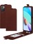 Xiaomi Redmi Için Tek Kartlı Tutucu ile Dikey Flip Screas Dayanıklı Çılgın At Deri Kılıfı 10-Brown (Yurt Dışından) 1