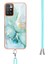 Xiaomi Redmi Için Not 11 4g (Mediatek)/10 4g (2021)/10 2022 4g/10 Prime Iml Imd Mermer Desen Ayarlanabilir Kordon+Şık Elekoplatma Çerçevesi Yumuşak Tpu Telefon Kılıf Yeşili (Yurt Dışından) 3