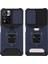 Kamera Kaydırıcı Anti-Fall Koruma Pc+ Tpu Telefon Kılıf Kartı Yuvası ve Kickstand Tasarım Telefon Kapağı Xiaomi Redmi Note 11 Pro 5g (Çin) (Mediatek)/note 11 Pro+ 5g-Dark Mavi (Yurt Dışından) 1
