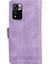Cilt Touch Pu Deri Fermuar Cep Kart Tutucu Yuvaları Folyo Flip Shell Stripes Baskılı Stand Şok Geçirmez Koruyucu Telefon Kılıfı Xiaomi Redmi Not 11 Pro /not 11 Pro+ -Purple (Yurt Dışından) 3
