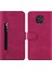 Çok Yönlü Koruma Cüzdanı Dikiş Dikiş Deri Çanta Kabuğu Xiaomi Redmi Note 9 Pro-Rose (Yurt Dışından) 1